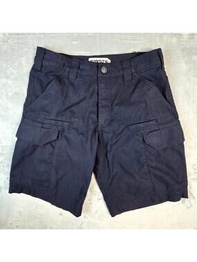 First Tactical Mens Cargo Military Shorts Sz 32 Blue Rip Stop
